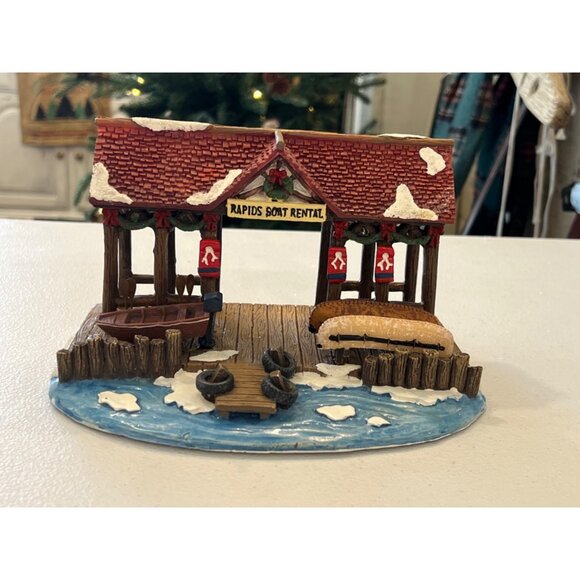 St. Nicholas Square Rapids Boat Rental Village Collection 2007 Holiday Decor - Picture 2 of 16